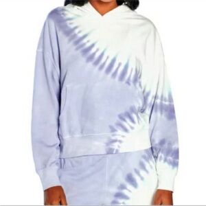 Wildfox Peri Shibori Purple Tie Dye Boxy Hoodie Sweatshirt Womens Small